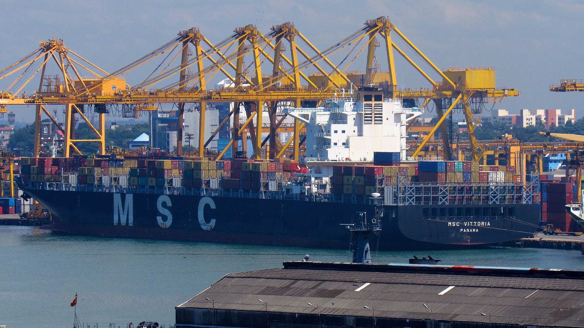 MSC Vittoria at Colombo Harbour